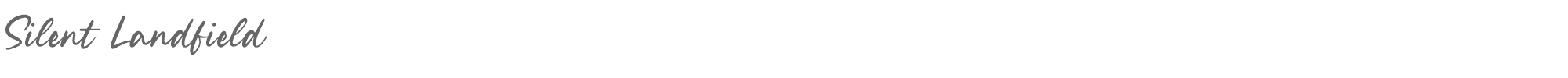 Sample characters Silent Landfield Font